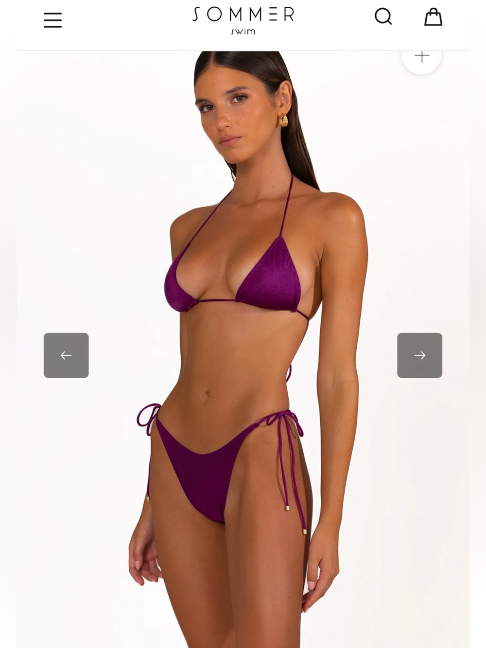 Sommer Swim Purple Triangle Bikini Set